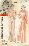 1930s Orig Vintage Hollywood Starlet Pattern 1200 Misses Lounging Pajamas Sz 38B