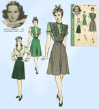 1940s Vintage Hollywood Sewing Starlet Pattern 1200 Misses Skirt & Blouse Sz 38B - Vintage4me2