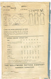 1940s Vintage Hollywood Sewing Pattern 1247 Uncut Misses Bias Cut Nightgown 32B