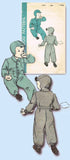1940s Vintage Hollywood Sewing Pattern 1256 Child's Snow Suit & Cap Baby Size 1 - Vintage4me2