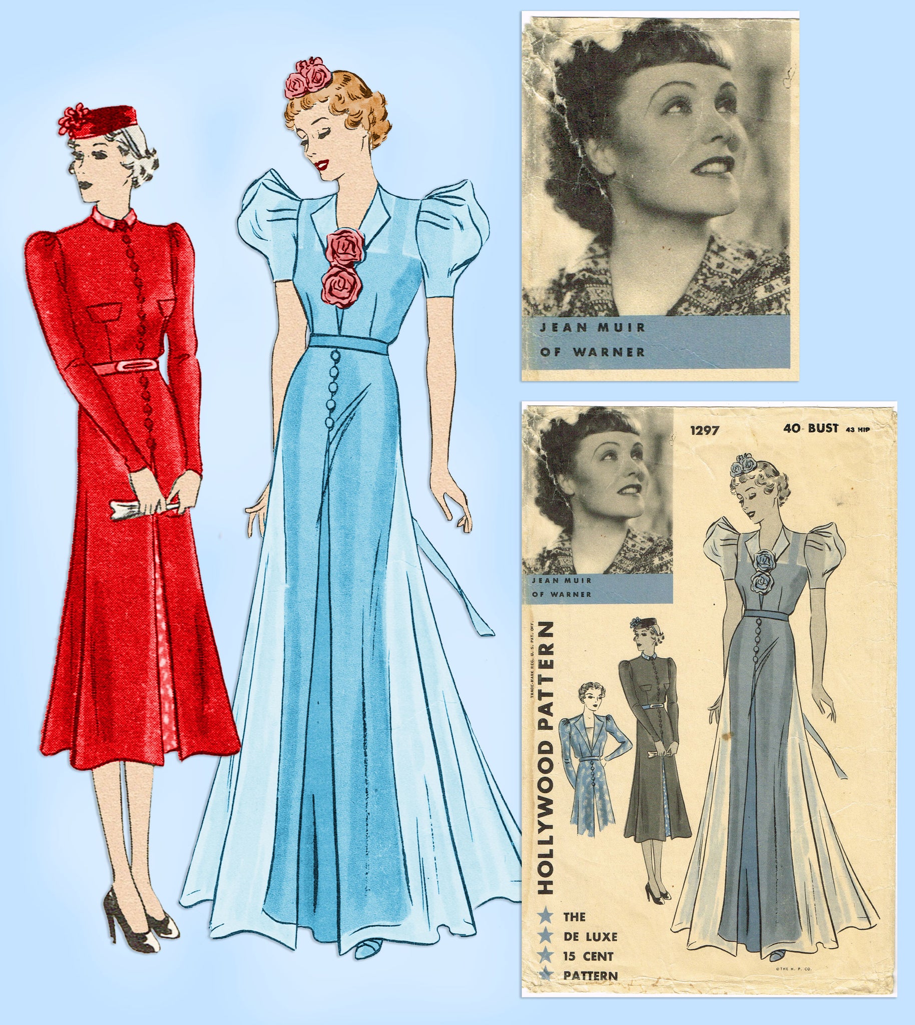 sachin and babi light blue dress 1920s Ladies Home Journal Sewing Pattern 6380 Plus Size Flapper Evening  Dress 40 main image 0