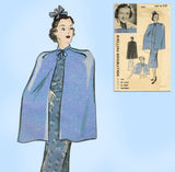 Hollywood Starlet 1312: 1930s Glamorous Misses Cape 34B Vintage Sewing Pattern