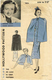 Hollywood Starlet 1312: 1930s Glamorous Misses Cape 34B Vintage Sewing Pattern