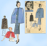 Hollywood Starlet 1312: 1930s Glamorous Misses Cape 34B Vintage Sewing Pattern
