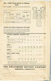 1940s Vintage Hollywood Pattern 1365 Uncut Plus Size Housecoat or Dress 42 Bust