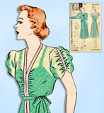 1930s VTG Hollywood Starlet Sewing Pattern 1390 Uncut Joan Blondell Dress Sz 34B