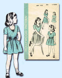 1940s Vintage Hollywood Sewing Pattern 1534 WWII Toddler Girls Dress Size 6 24B - Vintage4me2