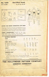 Hollywood 1685: 1930s Misses Dress w Shirred Waist Sz 32B Vintage Sewing Pattern