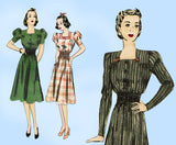 Hollywood 1685: 1930s Misses Dress w Shirred Waist Sz 32B Vintage Sewing Pattern