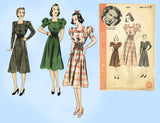 Hollywood 1685: 1930s Misses Dress w Shirred Waist Sz 32B Vintage Sewing Pattern