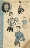 1930s Original Vintage Hollywood Starlet Pattern 1727 Misses Jacket Set Sz 32 B