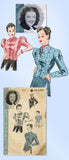 1930s Original Vintage Hollywood Starlet Pattern 1727 Misses Jacket Set Sz 32 B