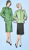 1940s Vintage Hollywood Sewing Pattern 1746 Misses Maternity Suit Size 14 32B - Vintage4me2