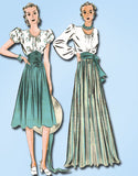 1930s Vintage Hollywood Sewing Pattern 1816 Misses Flowing Skirt and Blouse 34B - Vintage4me2
