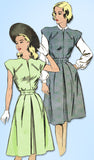 1940s Vintage Hollywood Sewing Pattern 1880 WWII Misses Dress or Jumper Sz 30 B - Vintage4me2