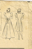 Hollywood 1902: 1940s Misses WWII Dress or Housecoat 32B Vintage Sewing Pattern