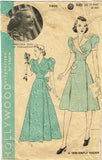 Hollywood 1902: 1940s Misses WWII Dress or Housecoat 32B Vintage Sewing Pattern - Vintage4me2