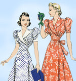Hollywood 1902: 1940s Misses WWII Dress or Housecoat 32B Vintage Sewing Pattern - Vintage4me2