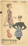 Hollywood 1943: 1940s Uncut Misses Ruffle Apron Fits All Vintage Sewing Pattern