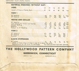 Hollywood 1997: 1940s Misses WWII Princess Dress Sz 30 B Vintage Sewing Pattern
