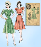 1940s Vintage Hollywood Startlet Sewing Pattern 422 Uncut Misses Dress Size 34 B