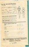 1940s Vintage Hollywood Sewing Pattern 462 Uncut Girls WWII Party Dress Size 6 - Vintage4me2