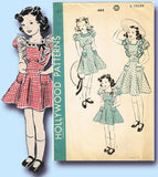 1940s Vintage Hollywood Sewing Pattern 462 Uncut Girls WWII Party Dress Size 6 - Vintage4me2