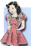 1940s Vintage Hollywood Sewing Pattern 462 Uncut Girls WWII Party Dress Size 6 - Vintage4me2