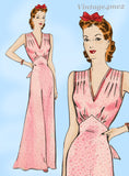Hollywood Starlet 544: 1930s Beautiful Nightgown Sz 38 B Vintage Sewing Pattern