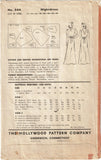 Hollywood Starlet 544: 1930s Beautiful Nightgown Sz 38 B Vintage Sewing Pattern