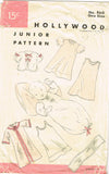 1940s Vintage Hollywood Sewing Pattern 560 Sweet WWII Baby Infant Layette Set