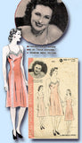 1940s Vintage Hollywood Starlet Sewing Pattern 564 Misses WWII Slip Sz 14 32B - Vintage4me2