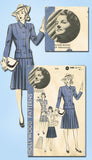 1940s Vintage Hollywood Starlet Sewing Pattern 632 Misses WWII Suit Size 14 32B - Vintage4me2