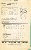 1940s Vintage Hollywood Sewing Pattern 683 Uncut WWII Girls 2 PC Play Suit Sz 8 - Vintage4me2