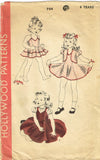 1940s Vintage Hollywood Sewing Pattern 704 Toddler Girls Sun Dress & Topper Sz 6 - Vintage4me2