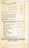 1940s Rare Hollywood Starlet Pattern 774 Betty Grable Apron Set 40 to 42 Bust