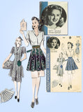 1940s Rare Hollywood Starlet Pattern 774 Betty Grable Apron Set 40 to 42 Bust