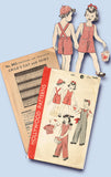 1940s Vintage Hollywood Pattern 882 Toddlers Overalls w Crochet Shirt & Cap Sz 6