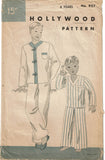 1930s Original Vintage Hollywood Pattern 957 Toddler Boys Asian Pajamas Size 6