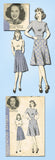 1940s Vintage Hollywood Starlet Sewing Pattern 994 Misses WWII Skirt Sz 25 Waist - Vintage4me2