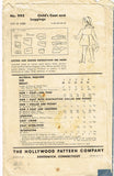 1940s Original Vintage Hollywood Pattern 995 Toddler Girls Coat & Leggings Sz 6