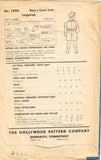 1940s Vintage Hollywood Sewing Pattern 1896 WWII Toddler Boys Winter Coat Sz 2 - Vintage4me2