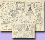 1940s Vintage Home Notes Embroidery Transfer Set of 12 Small Mixed Motifs Uncut