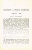 1920s Mary Brooks Picken Woman's Institute Book 110 Children & Misses Millinery