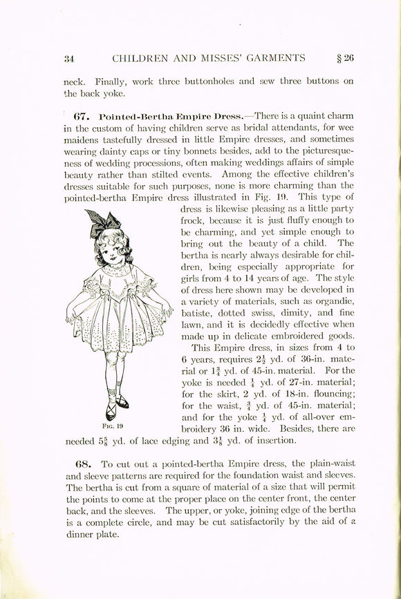 1920s Mary Brooks Picken Woman's Institute Sewing Book 20 Children's Garments