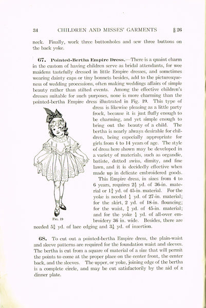 1920s Mary Brooks Picken Woman's Institute Sewing Book 20 Children's Garments