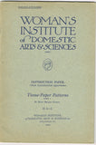 1920s Brooks Picken Woman's Institute Sewing Book 32 A-2 Tissue Paper Patterns