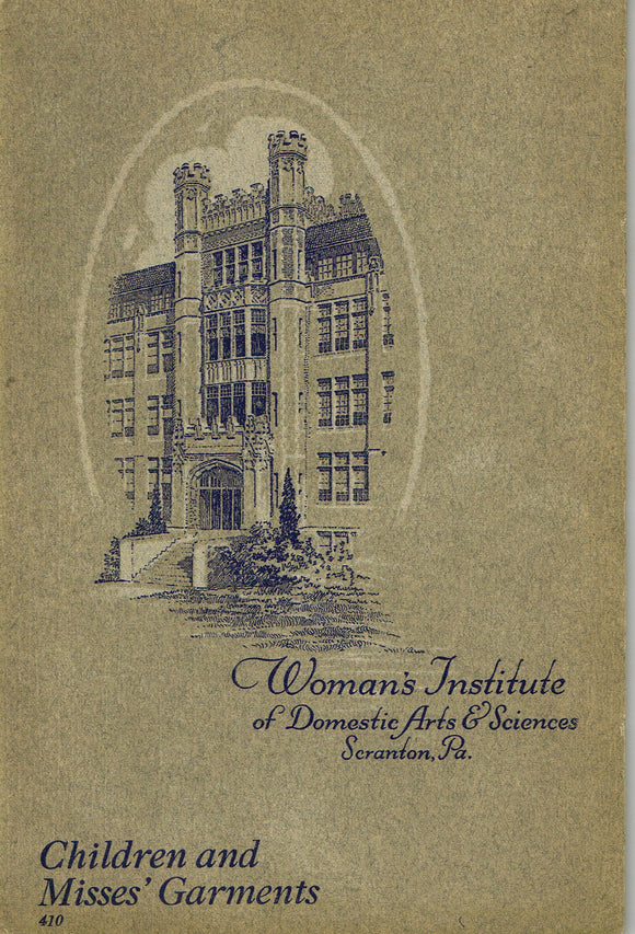 1920s Mary Brooks Picken Woman's Institute Sewing Book 410 Children's Garments