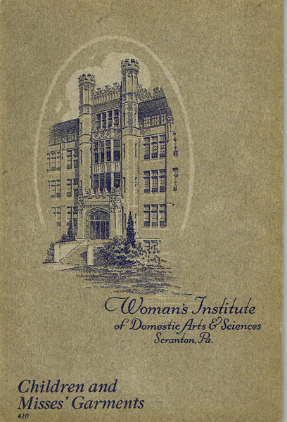 1920s Mary Brooks Picken Woman's Institute Sewing Book 410 Children's Garments