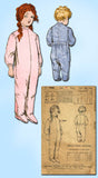 1920s Vintage Ladies Home Journal Sewing Pattern 1400 Toddler Footie Pajamas Sz4 - Vintage4me2